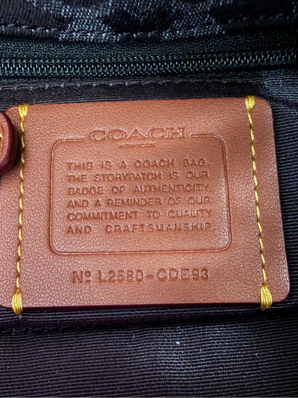 Coach Faye shoulder bag   in black signature denim NWT - Picture 7 of 7